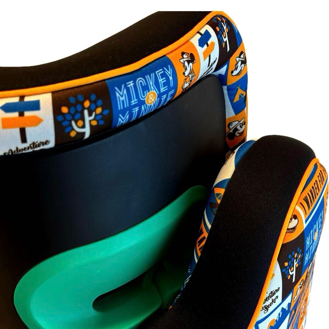 未使用級 ジュニアシート マムズキャリー ハイバックFIX ミッキー(キャンプ)