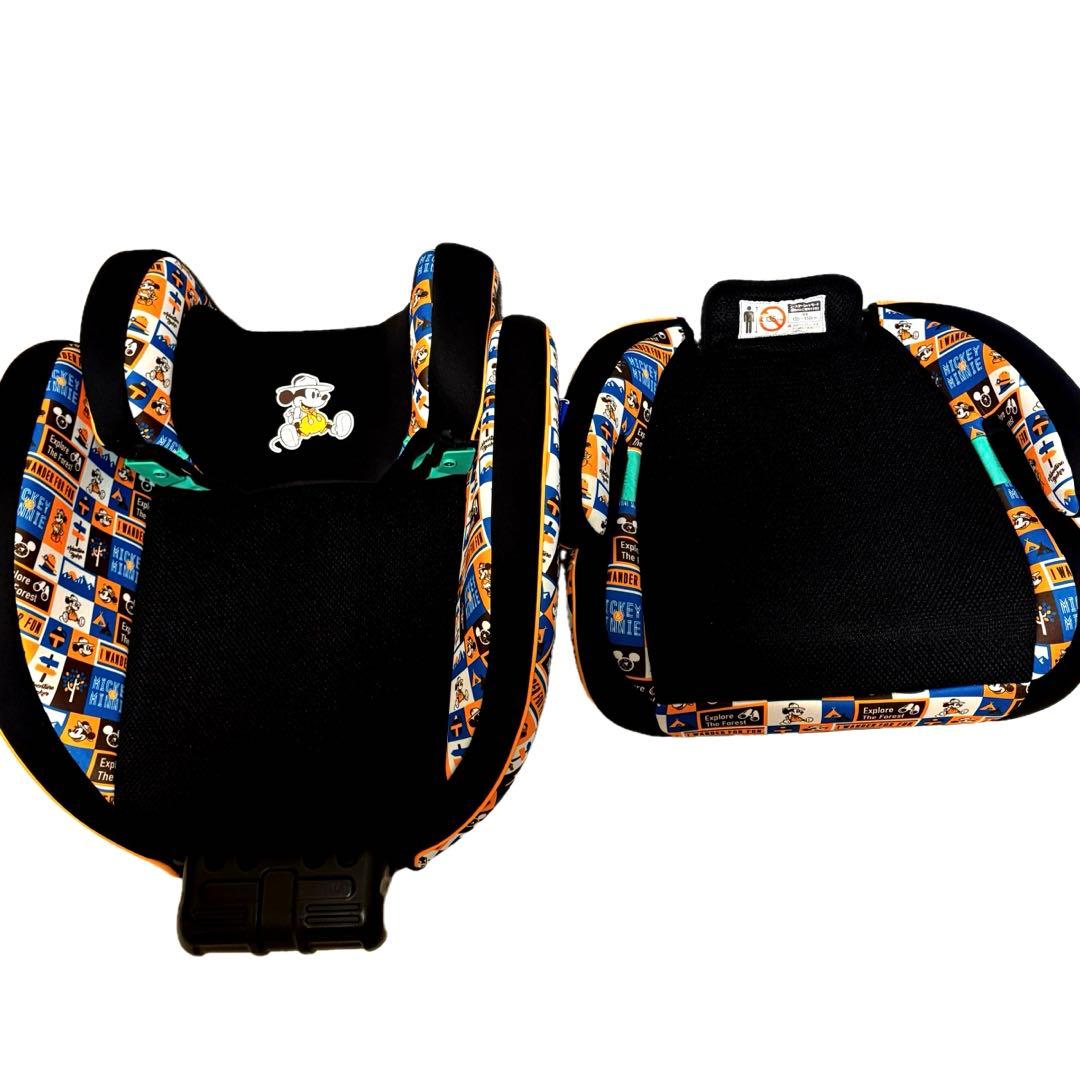 未使用級 ジュニアシート マムズキャリー ハイバックFIX ミッキー(キャンプ)