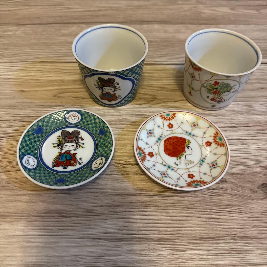 【未使用】水森亜土　九谷焼　4点セット