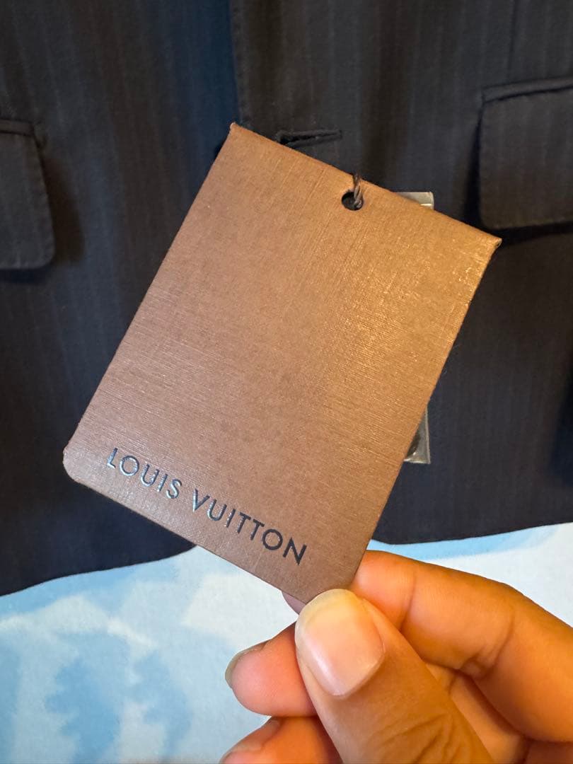 ルイヴィトンスーツ　ストライプ ダミエ柄　総裏地　サイズ44 165/74