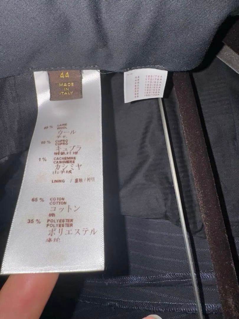 ルイヴィトンスーツ　ストライプ ダミエ柄　総裏地　サイズ44 165/74