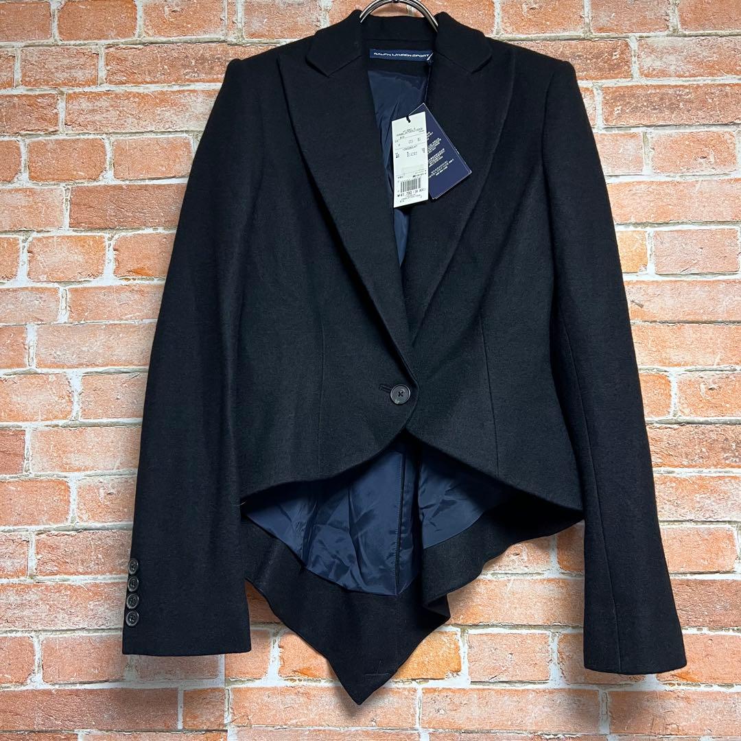 (新品未使用タグ付き)ラルフローレン　ピークドラペルテーラドジャケット　黒色