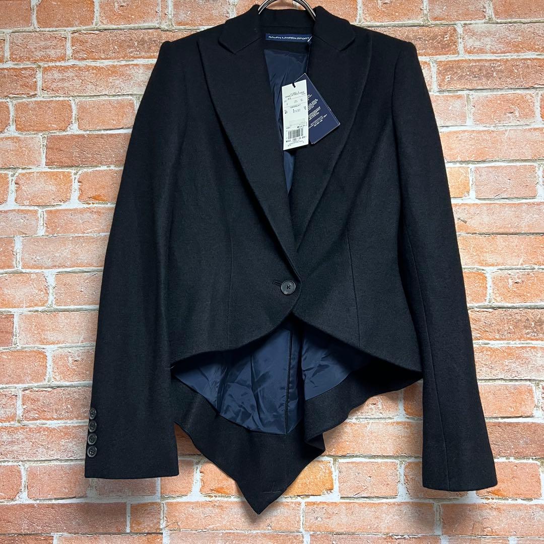 (新品未使用タグ付き)ラルフローレン　ピークドラペルテーラドジャケット　黒色