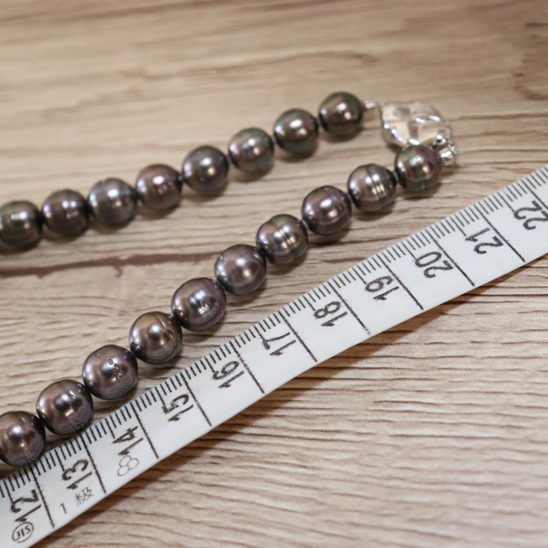 雪*丸様 誠美堂真珠 黒蝶真珠ネックレス 8.0～11.0mm 本真珠 全長47