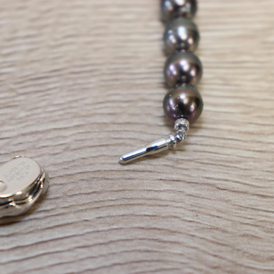 雪*丸様 誠美堂真珠 黒蝶真珠ネックレス 8.0～11.0mm 本真珠 全長47