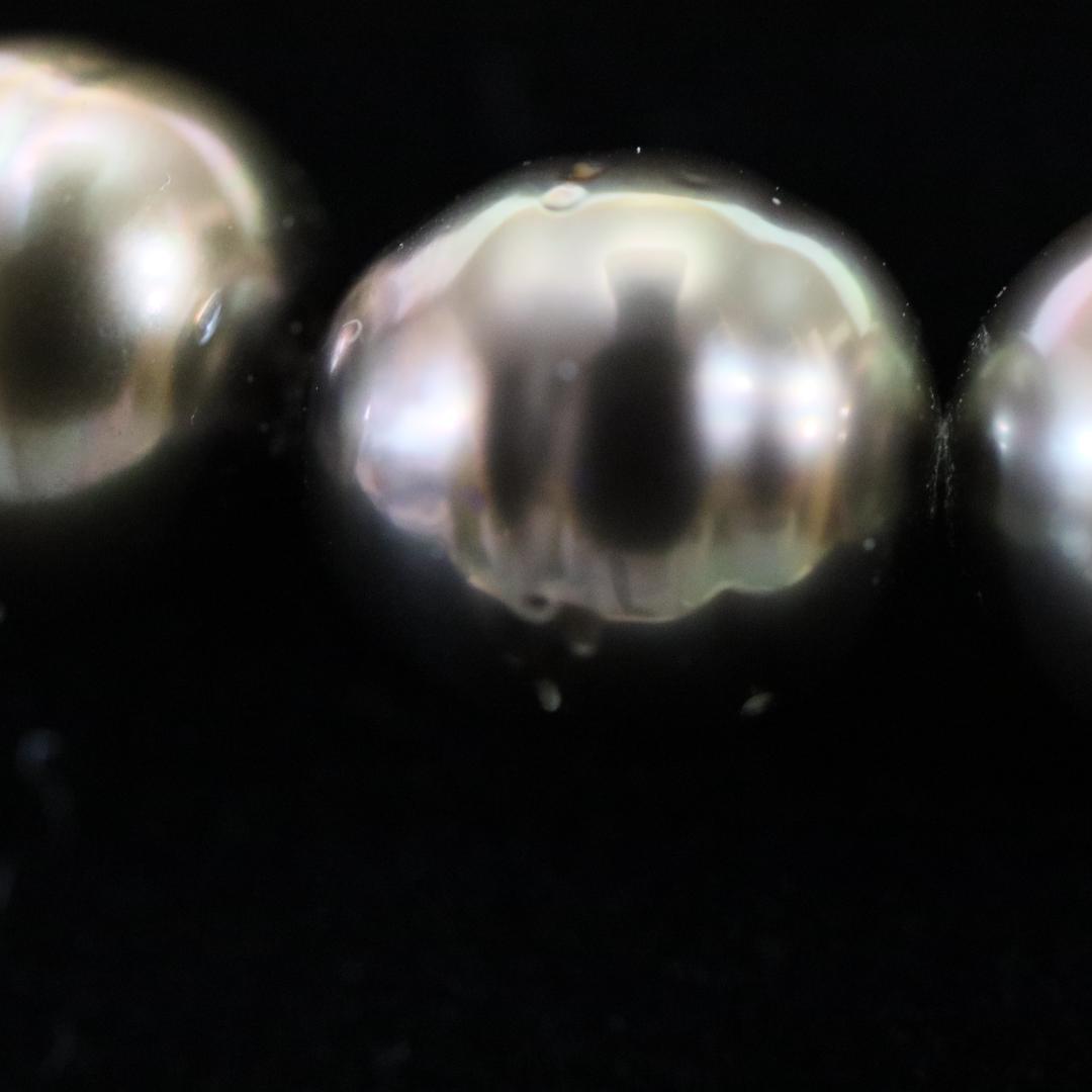 雪*丸様 誠美堂真珠 黒蝶真珠ネックレス 8.0～11.0mm 本真珠 全長47