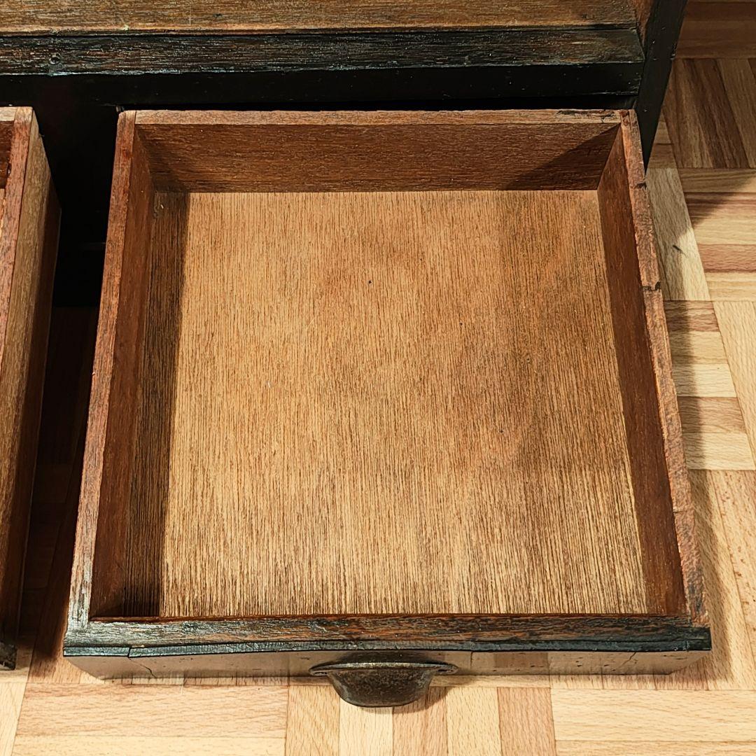 木製本棚　小引き出し2杯　オープンラック　食器棚　昭和レトロ　古家具