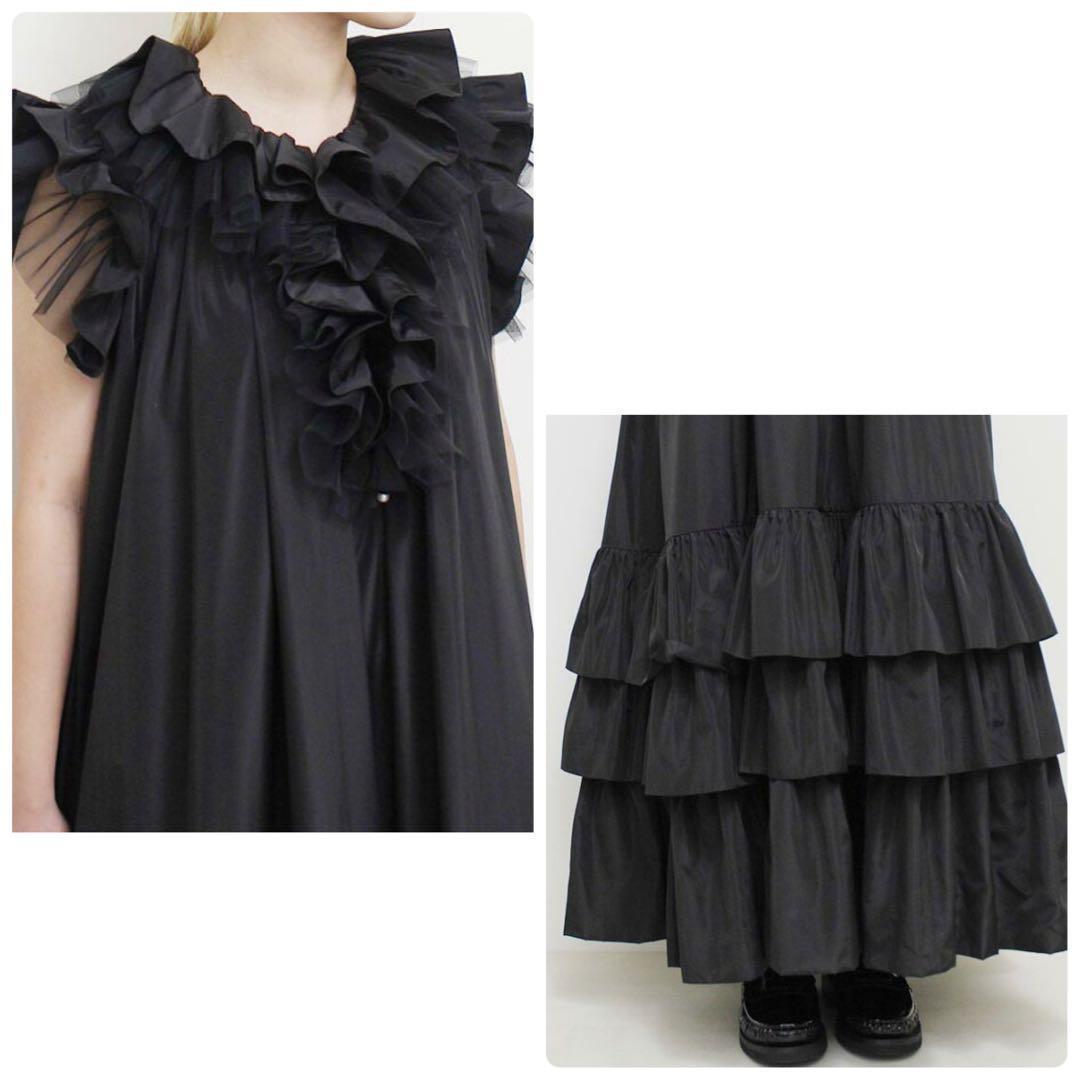 【VIVIANO】定価10万＊25SS　チュールドレス　ノースリーブワンピース