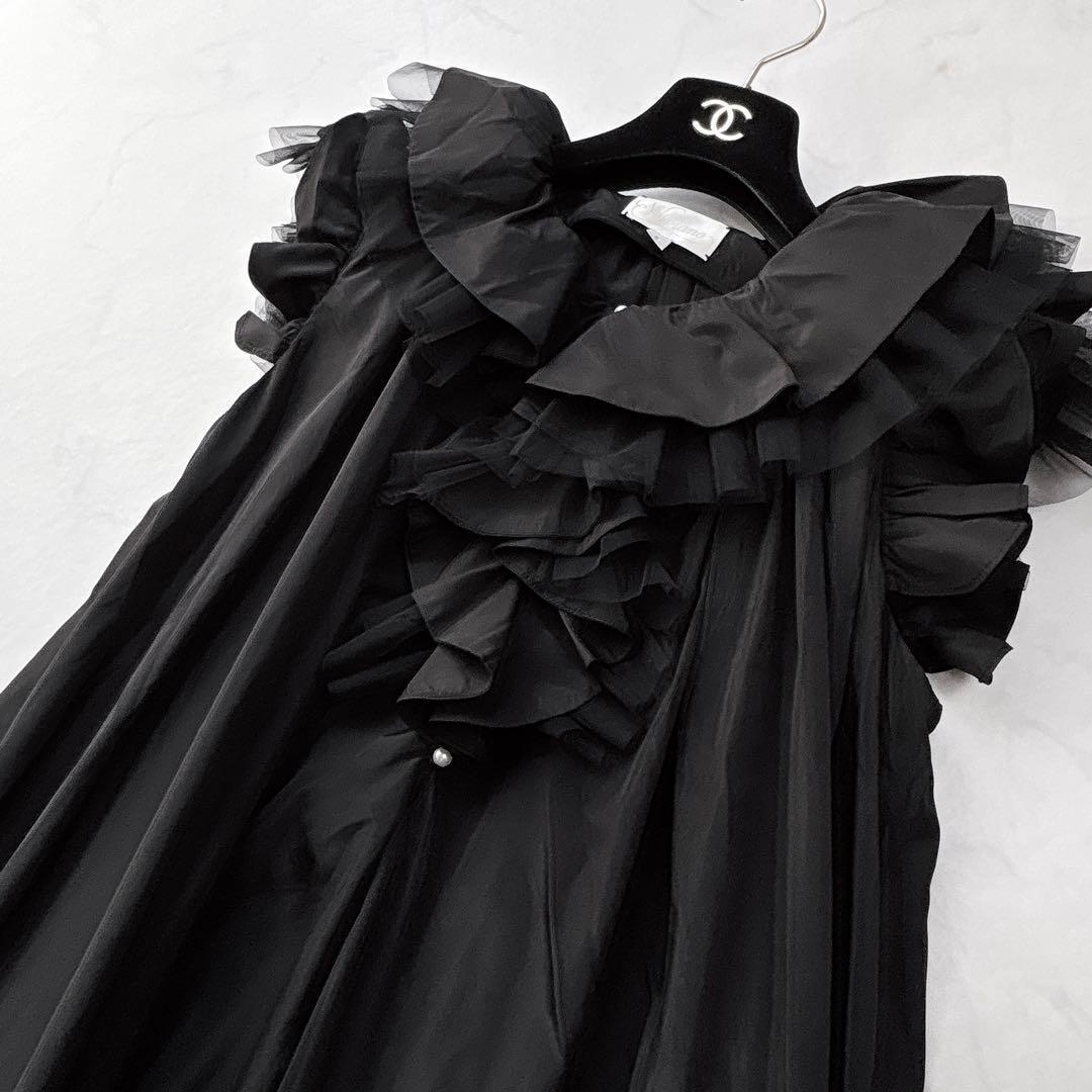 【VIVIANO】定価10万＊25SS　チュールドレス　ノースリーブワンピース