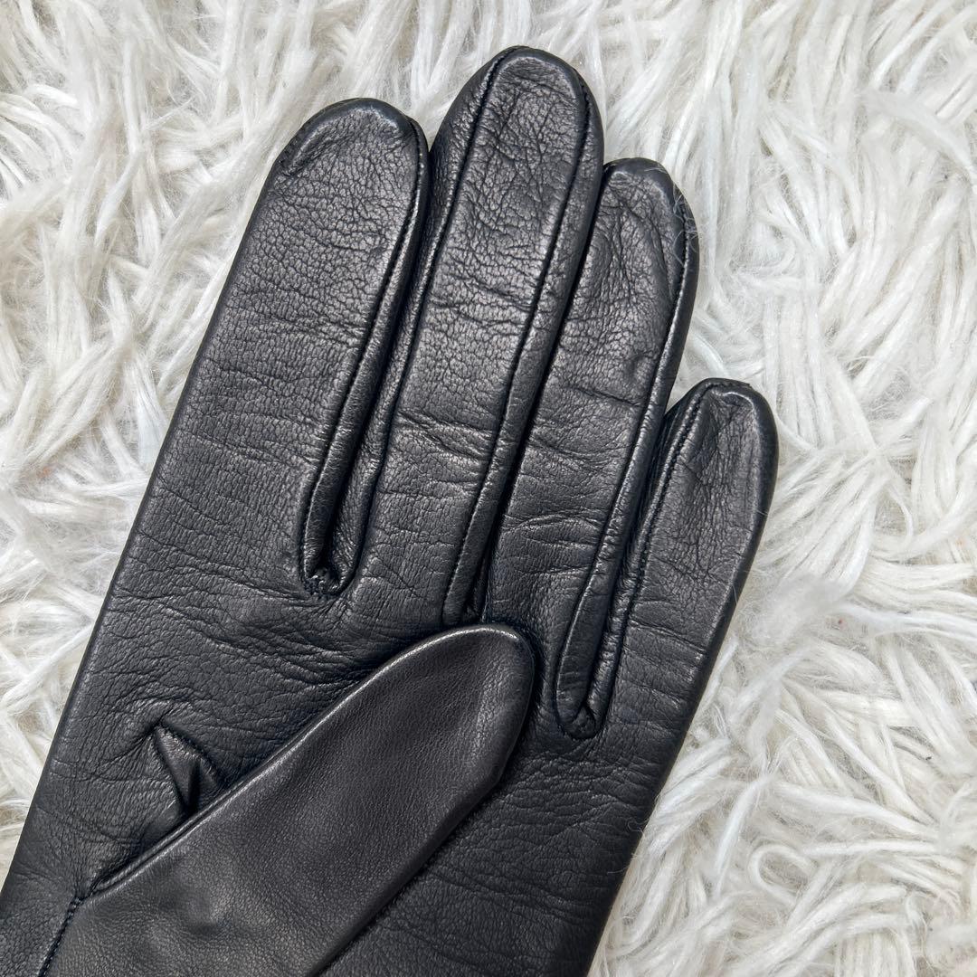 LOEWE ロエベ グローブ レザー ブラック　手袋　ロゴ　アナグラム　ブラック