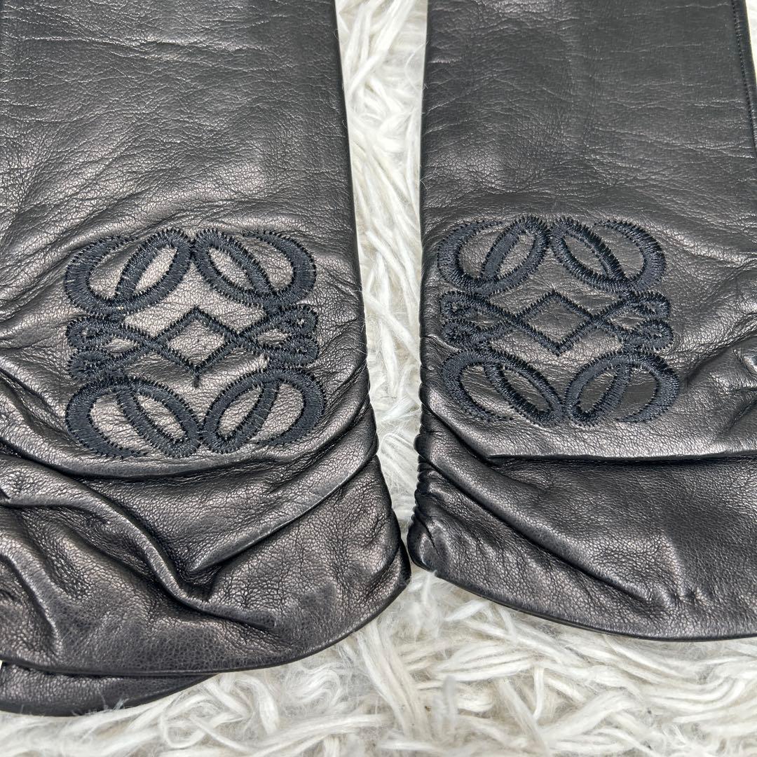 LOEWE ロエベ グローブ レザー ブラック　手袋　ロゴ　アナグラム　ブラック