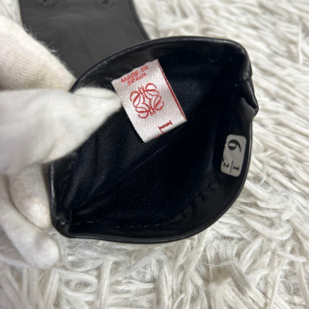 LOEWE ロエベ グローブ レザー ブラック　手袋　ロゴ　アナグラム　ブラック