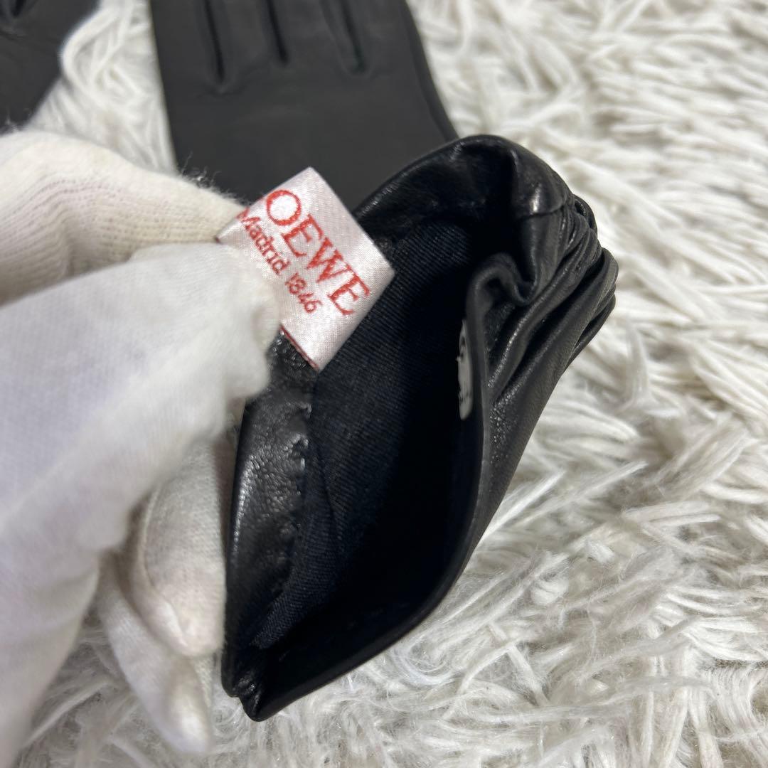 LOEWE ロエベ グローブ レザー ブラック　手袋　ロゴ　アナグラム　ブラック