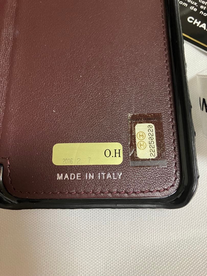 美品CHANEL iPhoneケース キャビアスキン正規品 シルバーココマーク