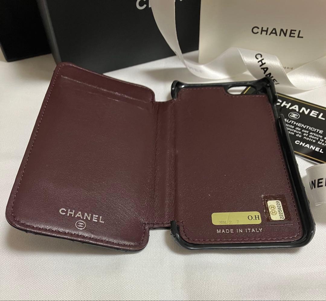 美品CHANEL iPhoneケース キャビアスキン正規品 シルバーココマーク