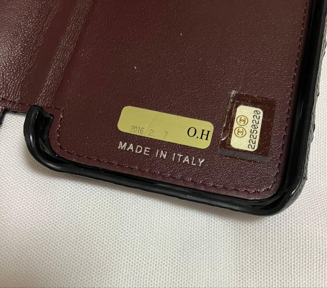 美品CHANEL iPhoneケース キャビアスキン正規品 シルバーココマーク