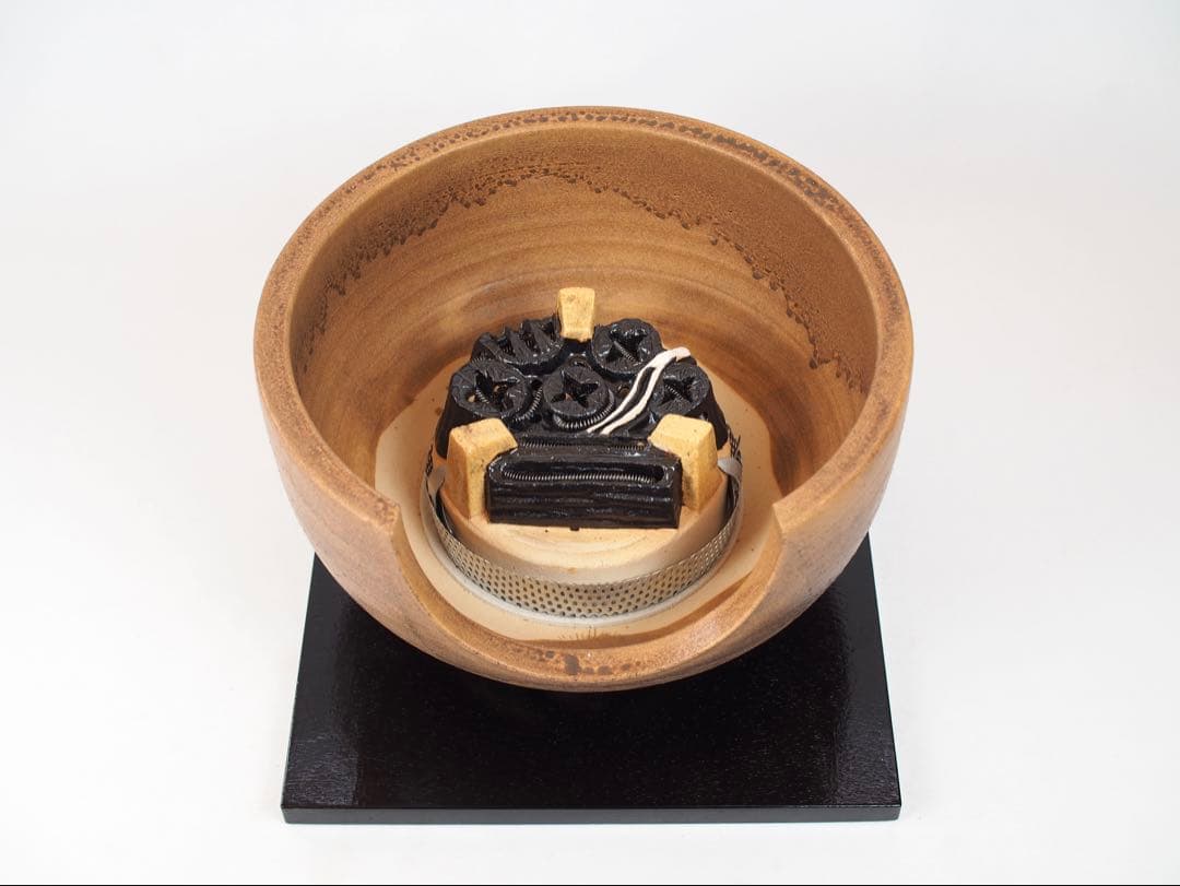 野々田式 風炉型電熱器 伊羅保 (動作OK) 茶道具 元箱付き