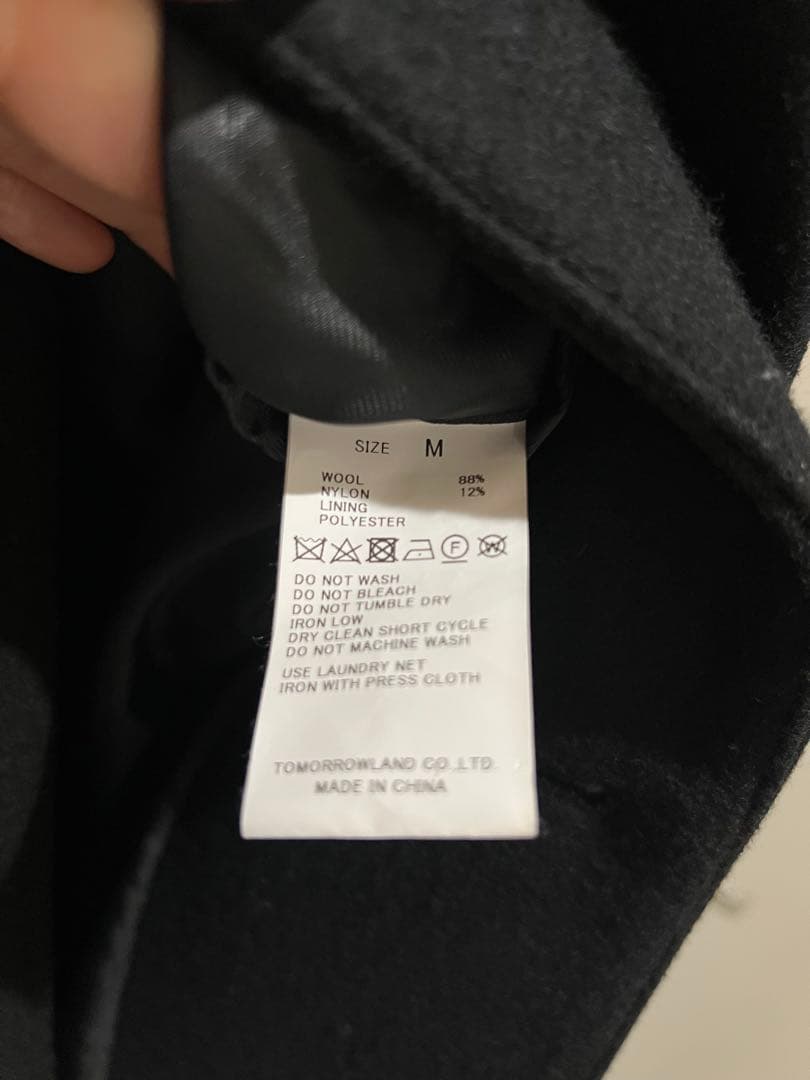 TOMORROWLAND スタンドカラーコート　ブラック　お値下げ不可