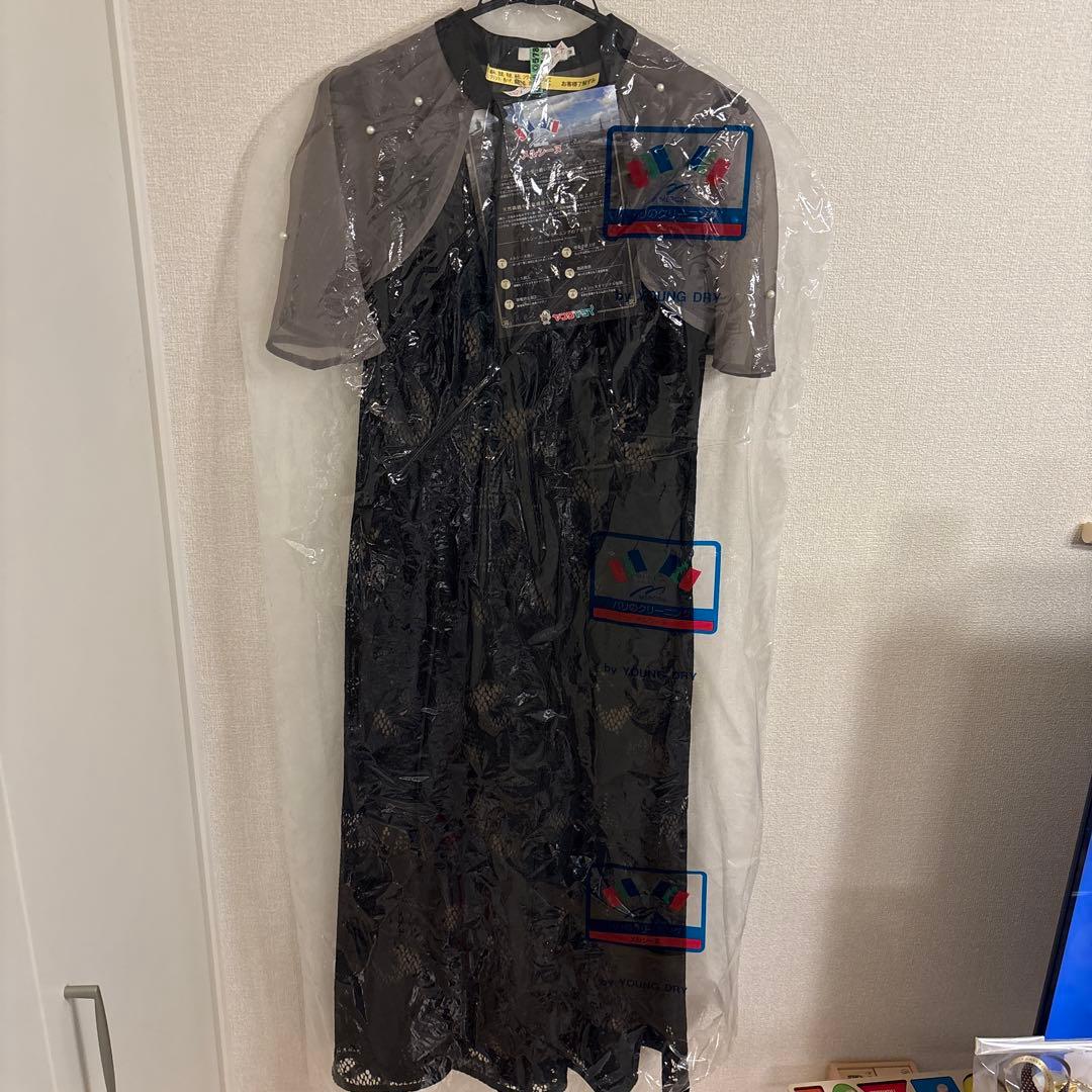 leja ケープ風ボレロ付きオーガンジーボレロキャミワンピース　黒