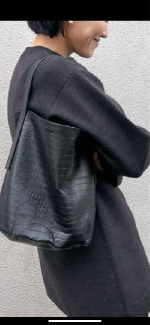 COUDRE クードル　オーバルトートバッグ金子綾クロコ型押し