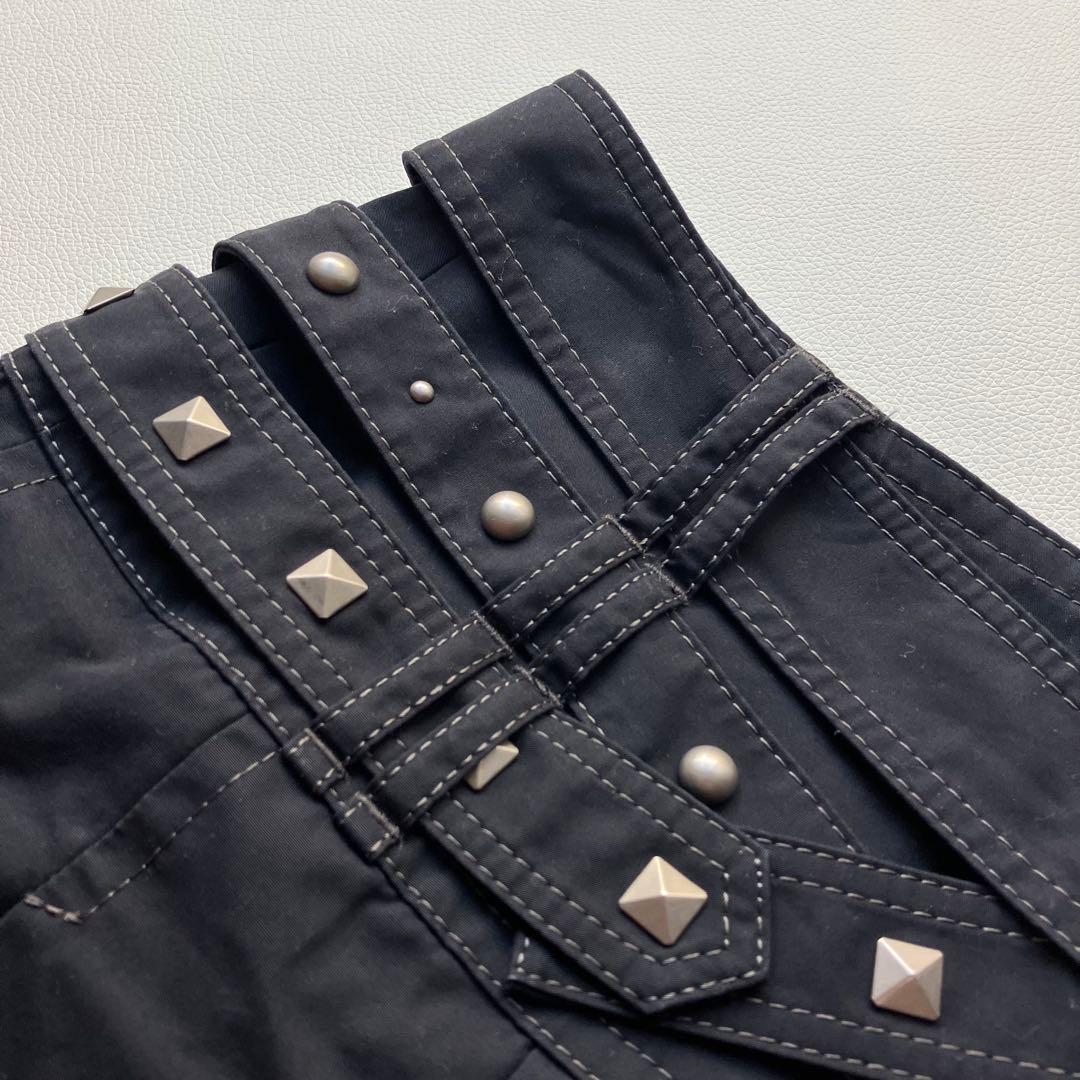 希少 美品 バーバリー スタッズ プリーツ 牛革 キュロットスカート