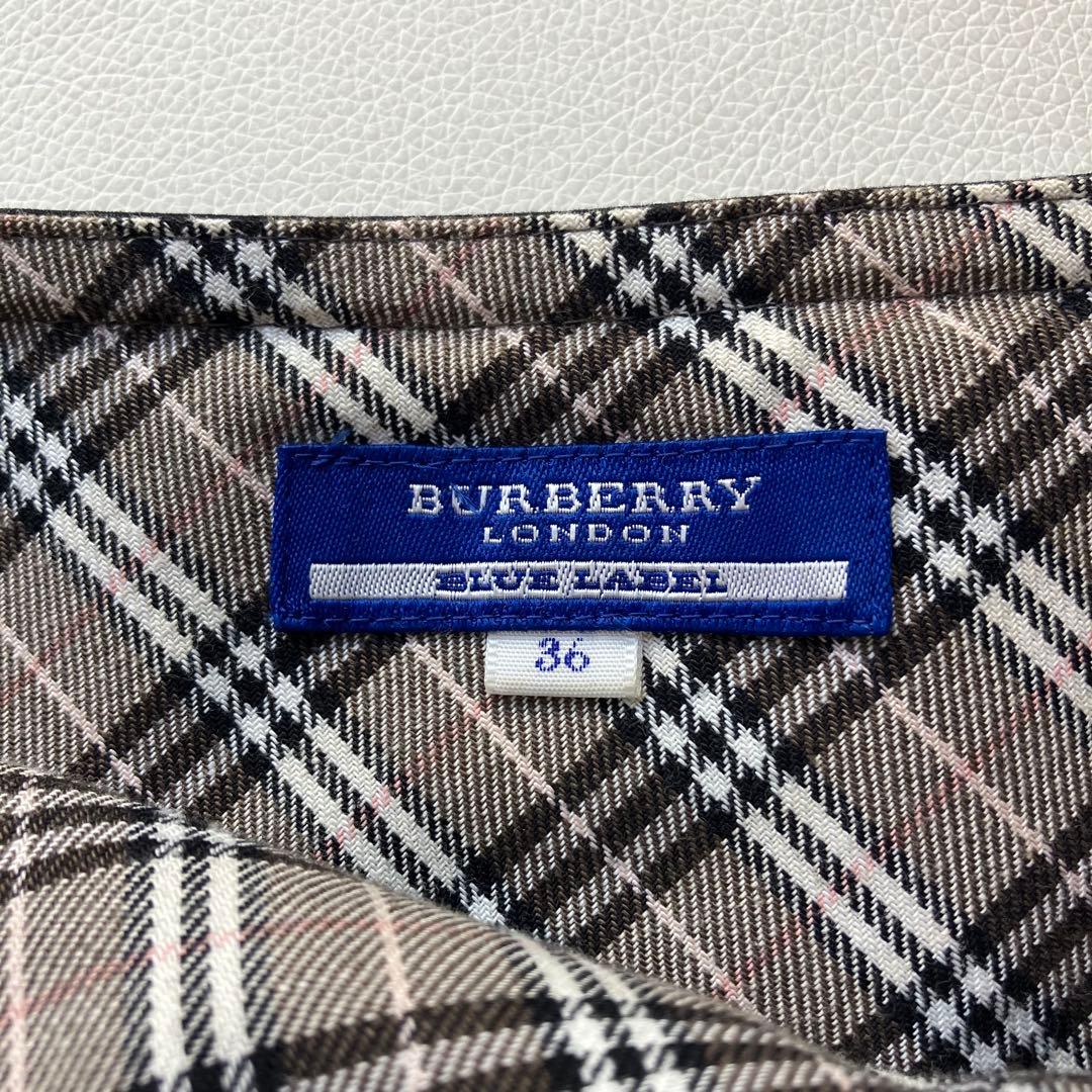 希少 美品 バーバリー スタッズ プリーツ 牛革 キュロットスカート