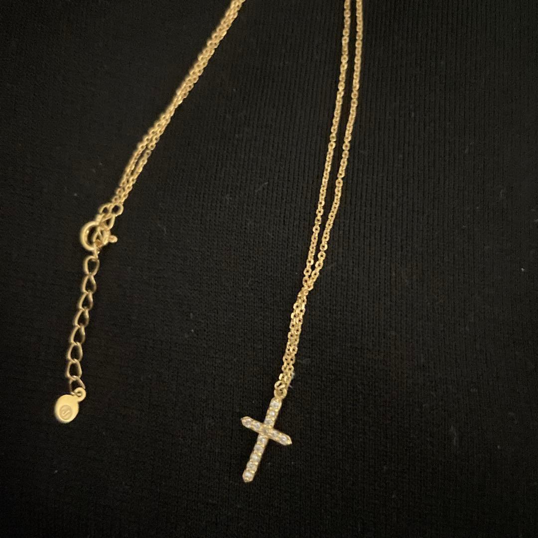 K18 jupiter gold label ダイヤクロスネックレス