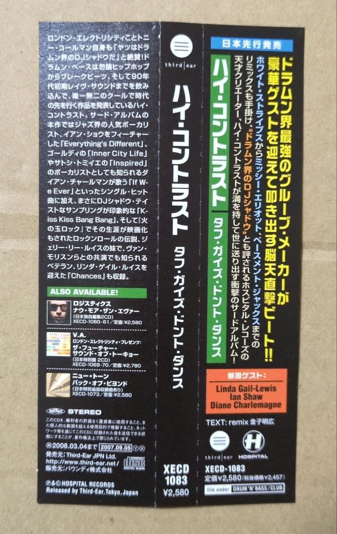 タフ・ガイズ・ドント・ダンス CD XECD-1083