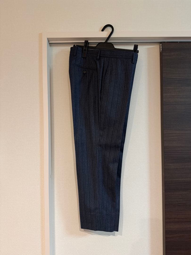 未使用！エトロ ブルーグレーストライプ48