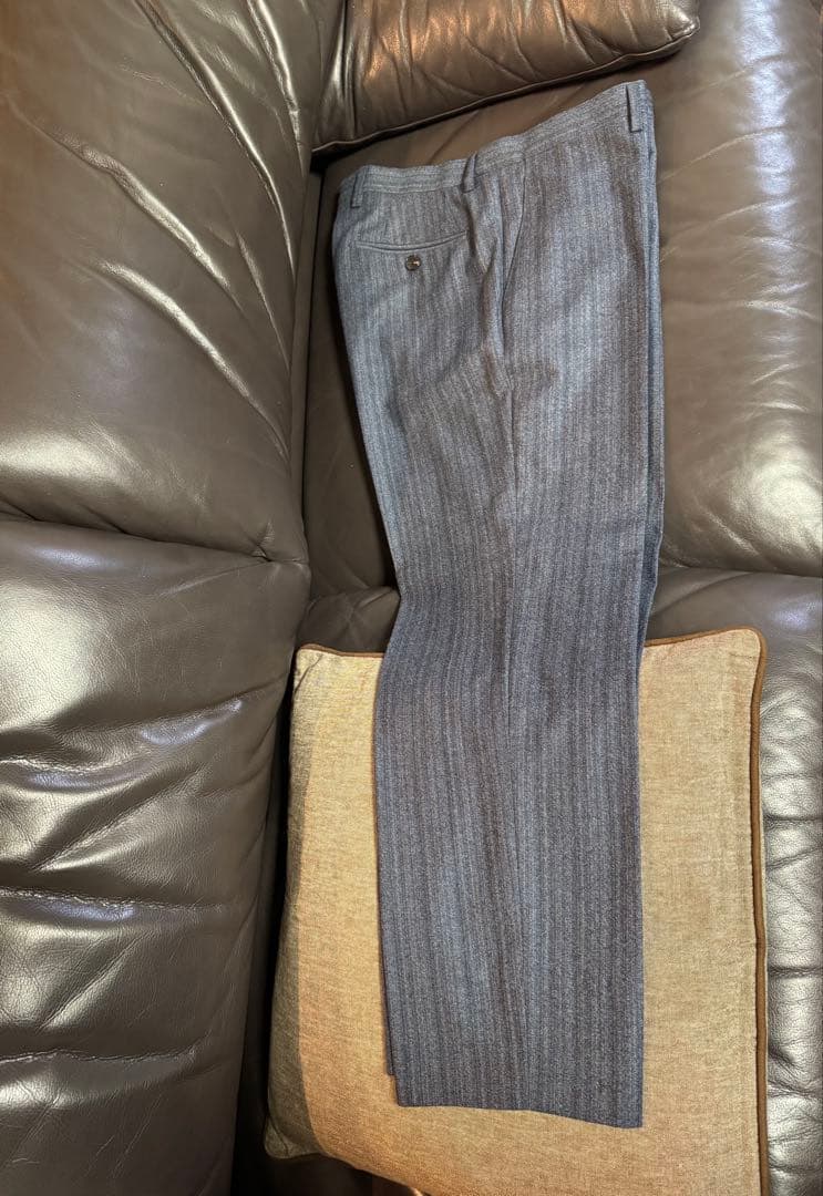 未使用！エトロ ブルーグレーストライプ48