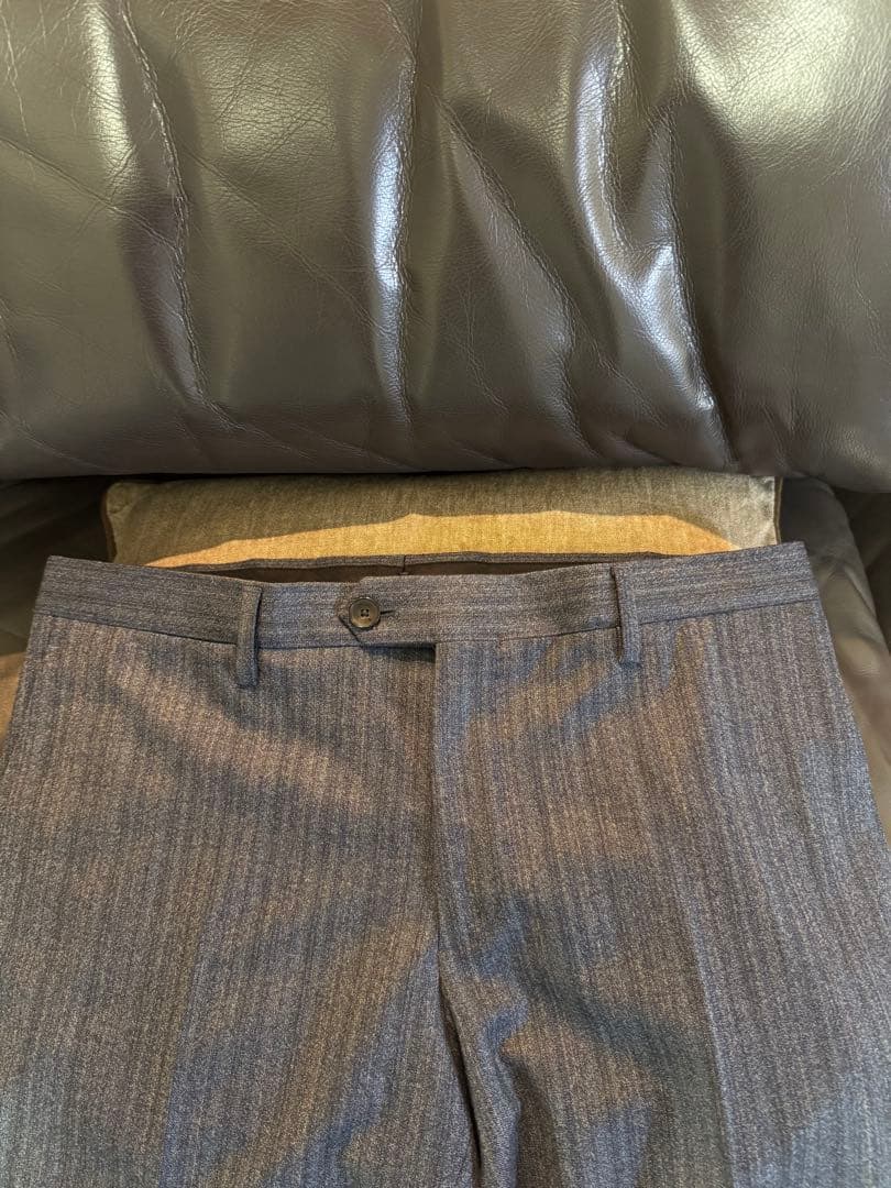 未使用！エトロ ブルーグレーストライプ48