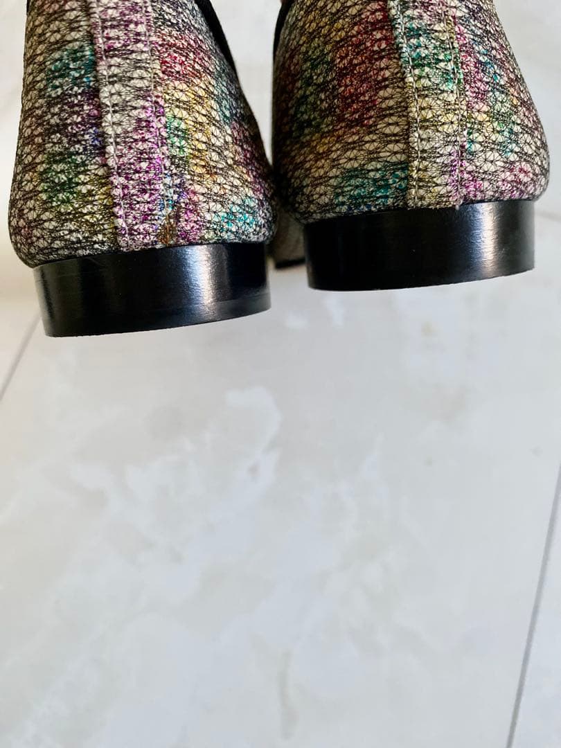 美品 CHANEL ツイード バレエシューズ バレリーナ 37 24 シャネル