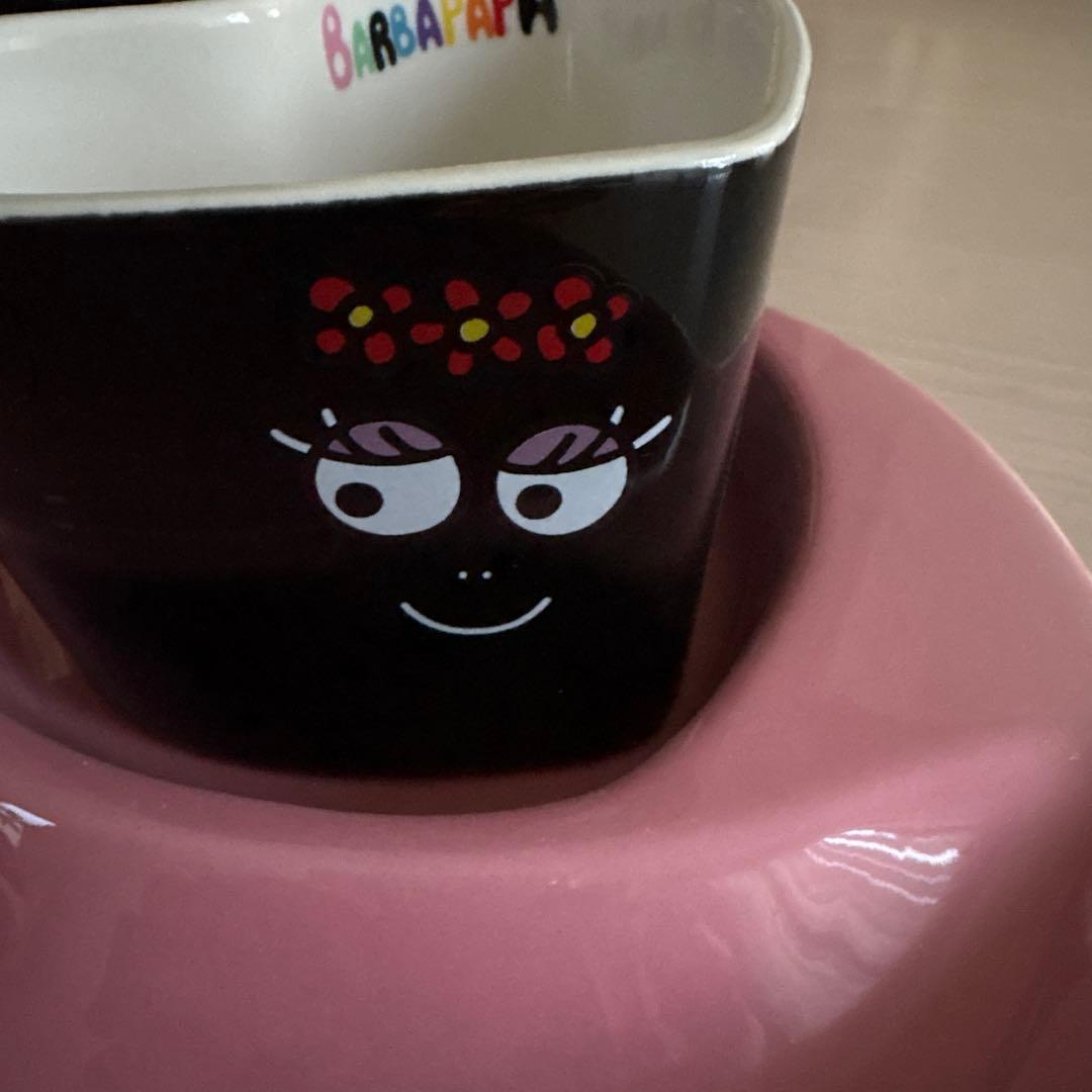 値下げ　新品　未使用　バーバパパ　モーニングセット　皿　カップ　2セット　ハート
