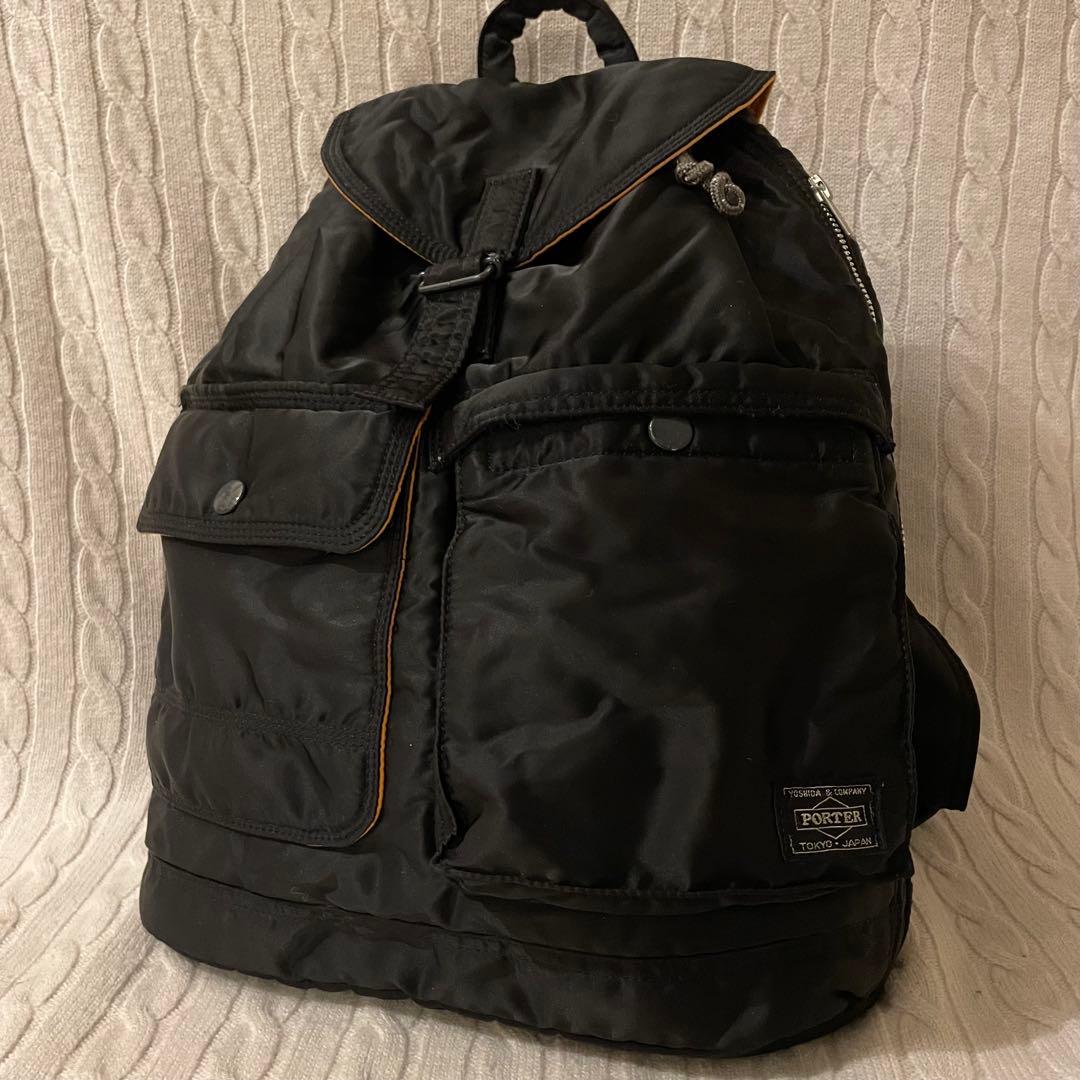 【極美品✨】ポーター タンカー 巾着 リュック バッグパック ブラック