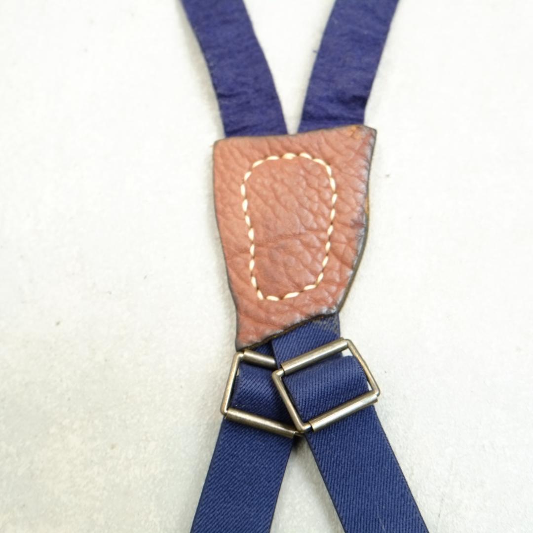 【希少】KAPITAL キャピタル レザー×フェルト サスペンダー ボタン式