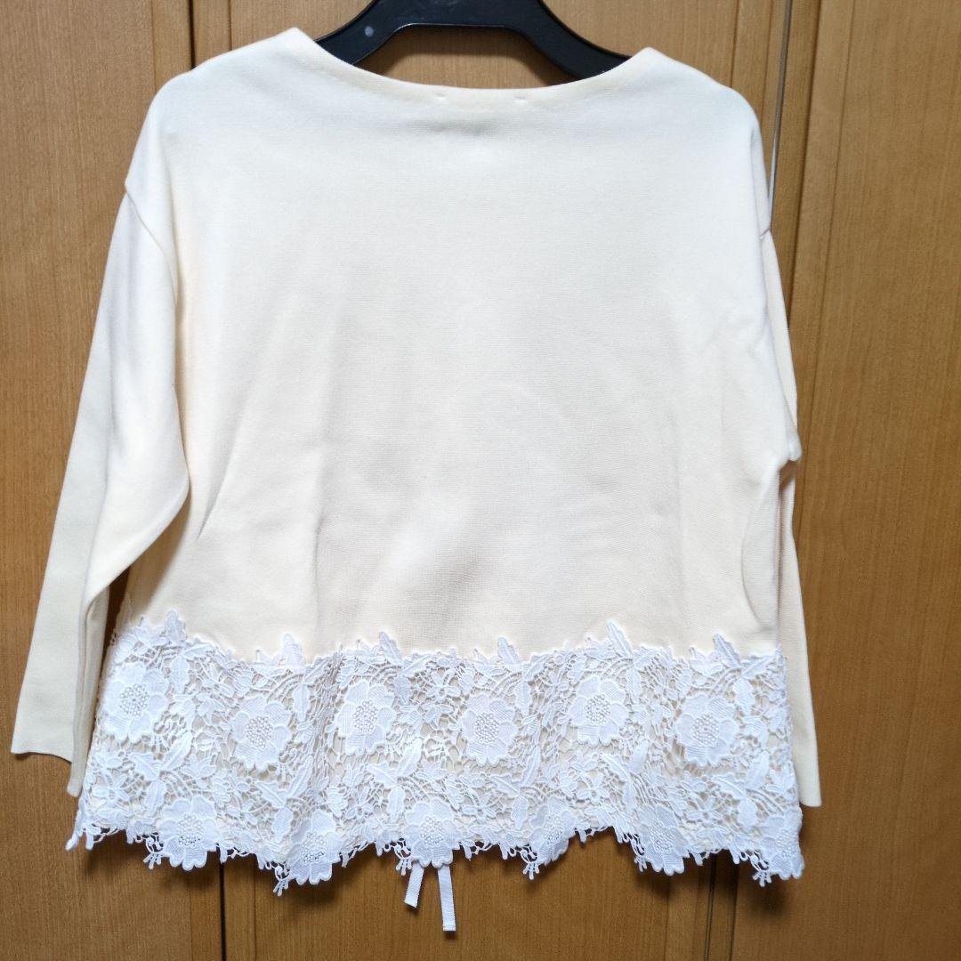 BEARDSLEY ビアズリー　裾レースカットソー　美品