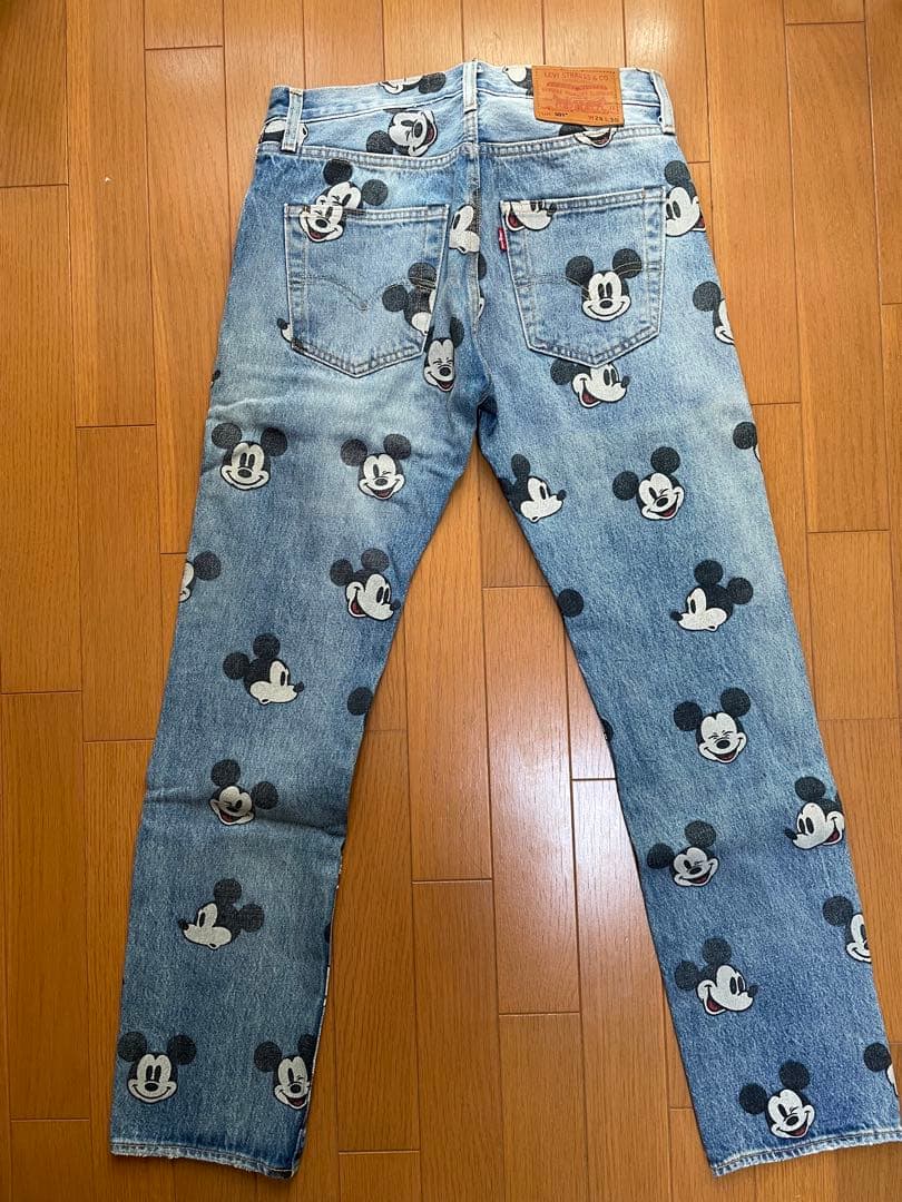 リーバイス×ミッキーコラボ　ボア付きトラッカージャケット&501デニムセットレア