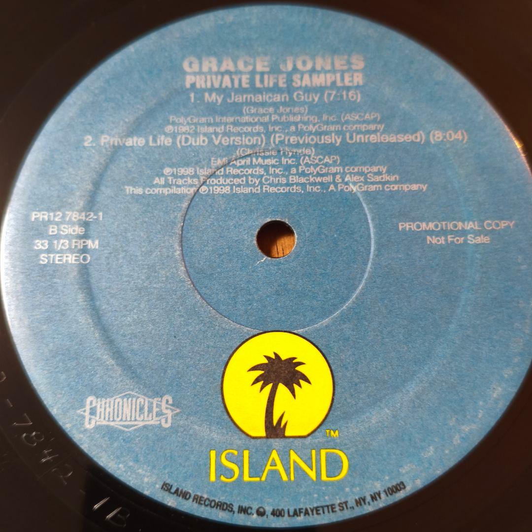 ●レアプロモ盤！Grace Jones / Private Life Sampl
