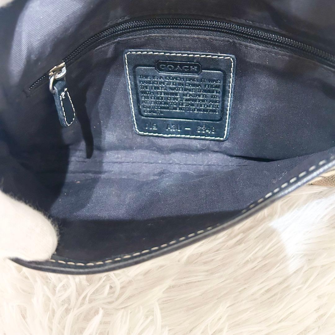 保存袋付属✨COACH アクセサリーポーチ ワンショルダー レザー シグネチャー