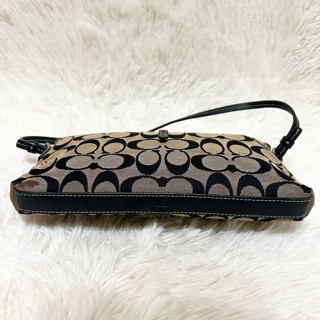 保存袋付属✨COACH アクセサリーポーチ ワンショルダー レザー シグネチャー