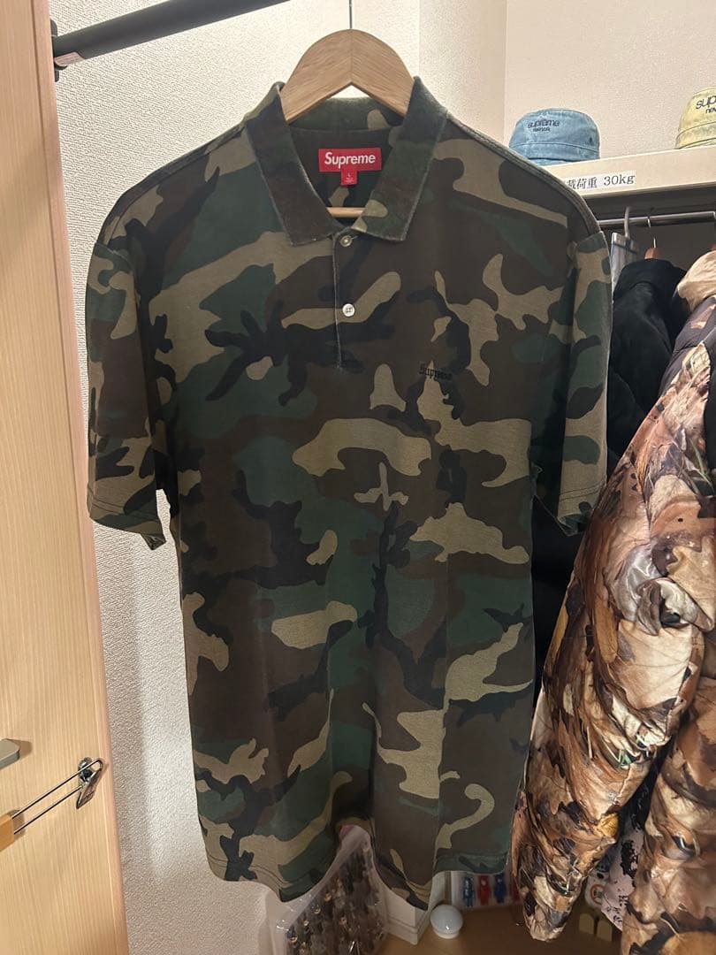 トップス Supreme Washed Camo Polo L 25SS