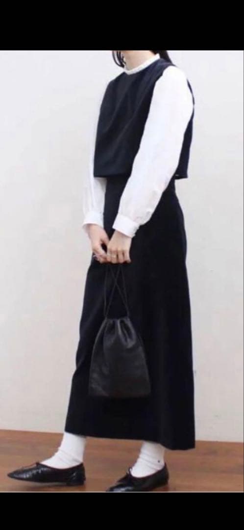 fig London ベルベットベスト　ブラック