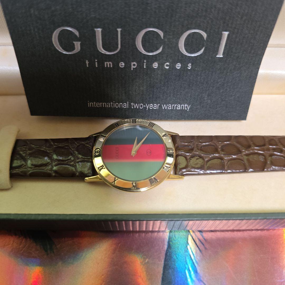 ⭐【超美品レア】グッチ3100.jシェリーライン腕時計(新品電池稼働品)