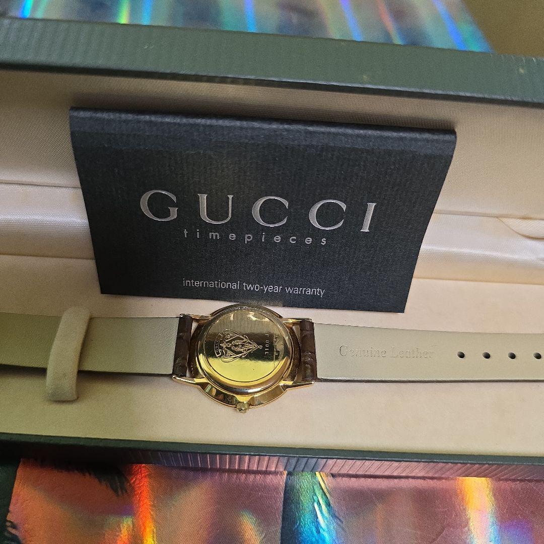 ⭐【超美品レア】グッチ3100.jシェリーライン腕時計(新品電池稼働品)