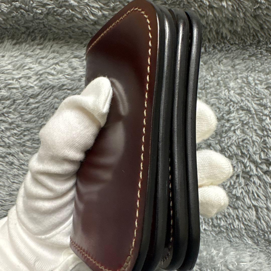 【条件付値下可】フルシェルコードバン（ロカド製）　スパンカー二つ折り財布