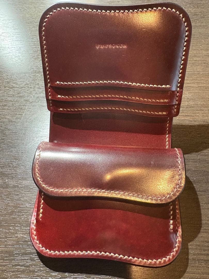 【条件付値下可】フルシェルコードバン（ロカド製）　スパンカー二つ折り財布