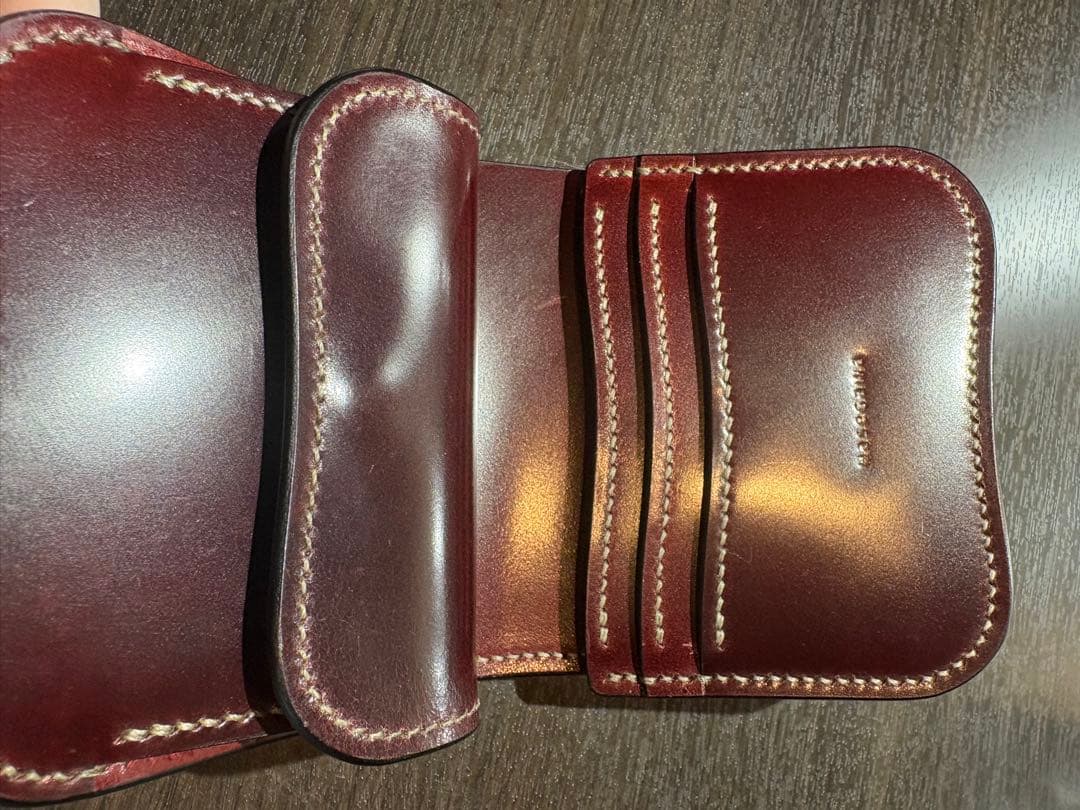 【条件付値下可】フルシェルコードバン（ロカド製）　スパンカー二つ折り財布