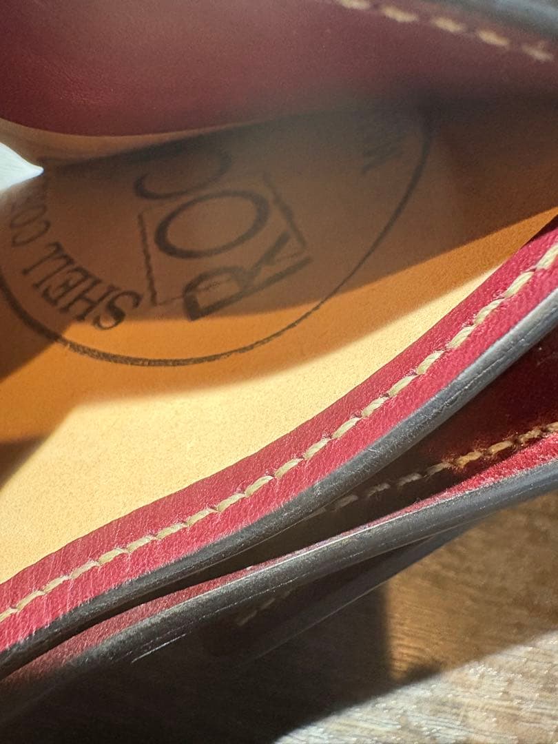 【条件付値下可】フルシェルコードバン（ロカド製）　スパンカー二つ折り財布