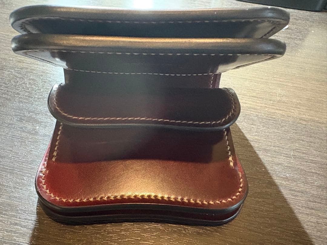 【条件付値下可】フルシェルコードバン（ロカド製）　スパンカー二つ折り財布