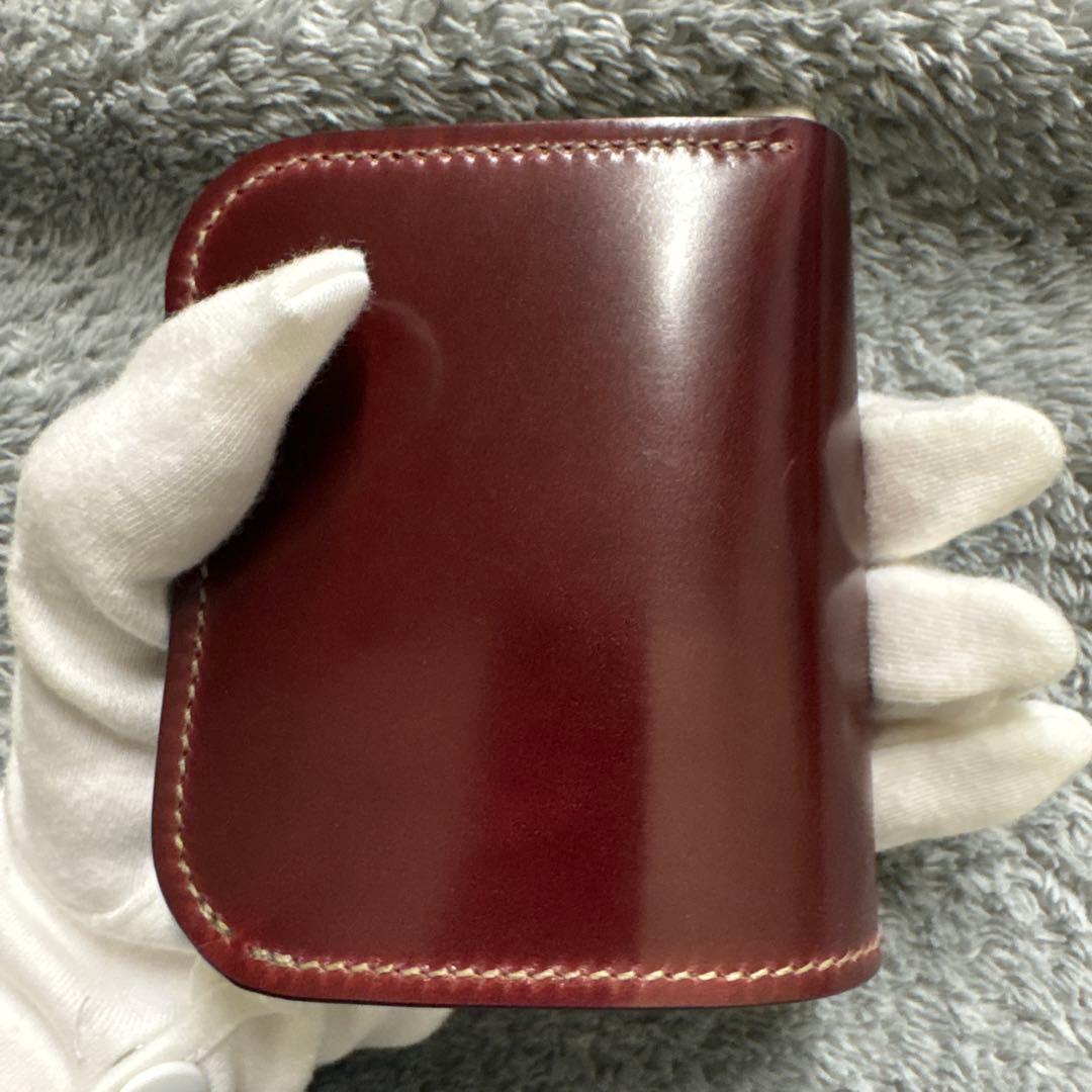 【条件付値下可】フルシェルコードバン（ロカド製）　スパンカー二つ折り財布